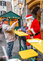 Santa having a chat with locals