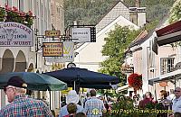 A busy Melk town square