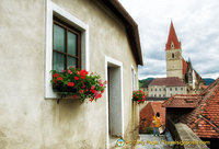 View of Weissenkirchen church tower