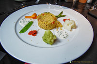 My tabouli with grilled vegetables was more a cous-cous with steamed vegetables