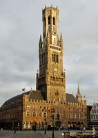 The glowing Belfort at sunset