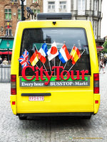 Flags to indicate the languages of the City Tour