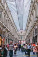 A busy Galeries Royales Saint-Hubert