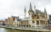 Graslei is a popular meeting place in Ghent