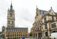 Ghent belfry and the Royal Dutch Theatre on the right