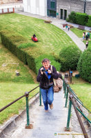 Climbing up the Lion Mound