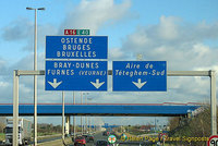 Channel ferry and road to Antwerp