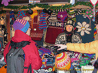 Colourful woollen hats