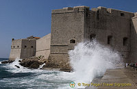 Waves pelting the City Walls