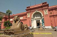 The Sphinx guarding the entrance to the Cairo Museum
[Egyptian Museum - Cairo - Egypt]