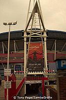 The Millenium Stadium opened in 1999 and hosted the Rugby World Cup
[Cardiff - Wales]