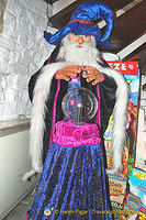 Merlin looking into his crystal ball