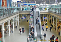 Escalator to the Eurostar platform level