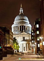 St Paul's Cathedral by night