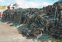 Lobster pots on St Ives pier