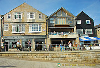 Restaurants along St. Ives Harbourfront