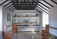 Inside the very plain Saint Leonard's Chapel