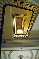 Looking up the spiral staircase