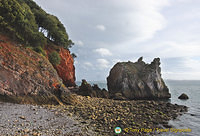 Colourful rock formation