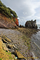 Colourful rock formation