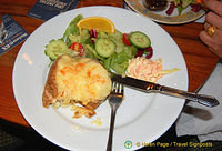 Baked potato and salad