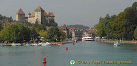 View of  Château Annecy from Lake Annecy