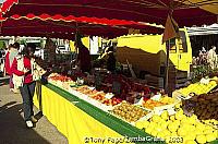 The village of Chateaubriant, and it's market day! 