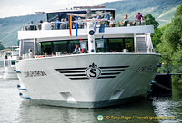 The Lord Byron, stuck to its mooring at Bernkastel