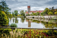 Distant viiew of the Rothenburger Gate