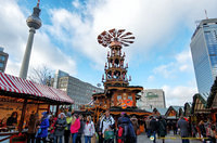 The iconic TV Tower and the Christmas pyramid