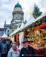 Christmas market stalls