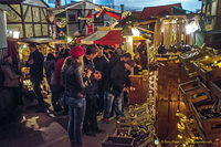 Visitors checking out the wine stall