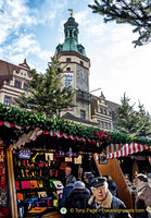 Christmas market stalls