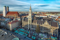 Munich Christkindlmarkt from the Two Towers