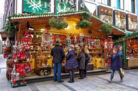 Christmas decorations stall