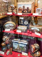 Beautiful souvenir cans of Christmas treats