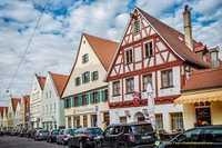 Businesses along Bei den Kornschrannen, Nördlingen