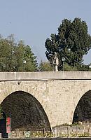 The Bruckmandl statue at the highest point of the Old Stone Bridge