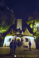 Walking through the castle gate