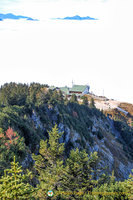 View of the Tegelbergbahn and restaurant