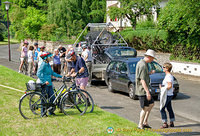 Uniworld river cruise passengers going on their cycling tour 