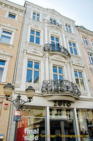 Nice lace balcony railings at Simeonstraße 30