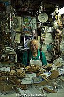 Stavros Melissinos the philosopher/poet in his sandal shop, Plaka
[Athens - Greece]