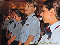 The lovely girls who looked after guests at meal times