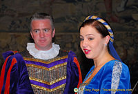 The beautifully attired Bunratty Castle staff