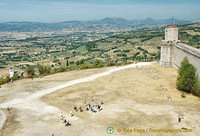 Looking down from La Rocca castle