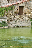 Spring water bubbling from beneath