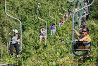 Many more people riding up to Monte Solaro