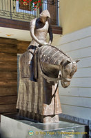 Sculpture of St. Francis returning to Assisi.  What's it doing in Cortina d'Ampezzo?