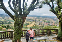 Locals meeting at Cortona's Piazza Garribaldi